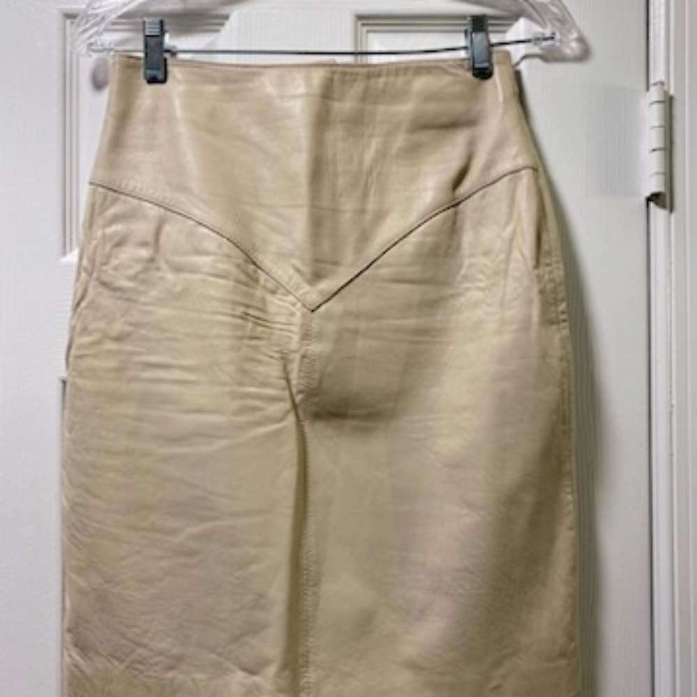 Off-White Leather Skirt